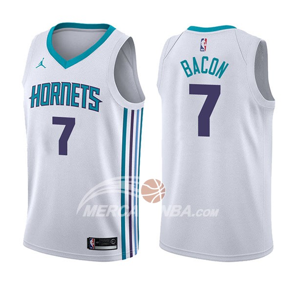 Maglia NBA Charlotte Hornets Dwayne Bacon Association 2017-18 Bianco